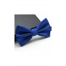 vlinderstrik blauw effen 